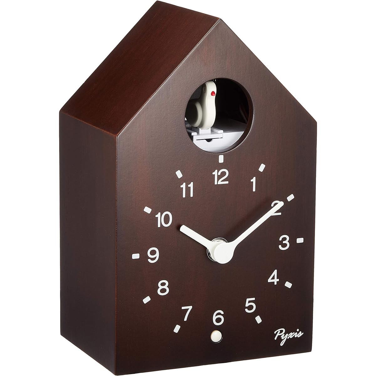 Seiko Clock Wall Clock Table Clock Double Use Analog Cuckoo Clock Counter PYXIS Wooden Frame Tea Wood NA609B SEIKO