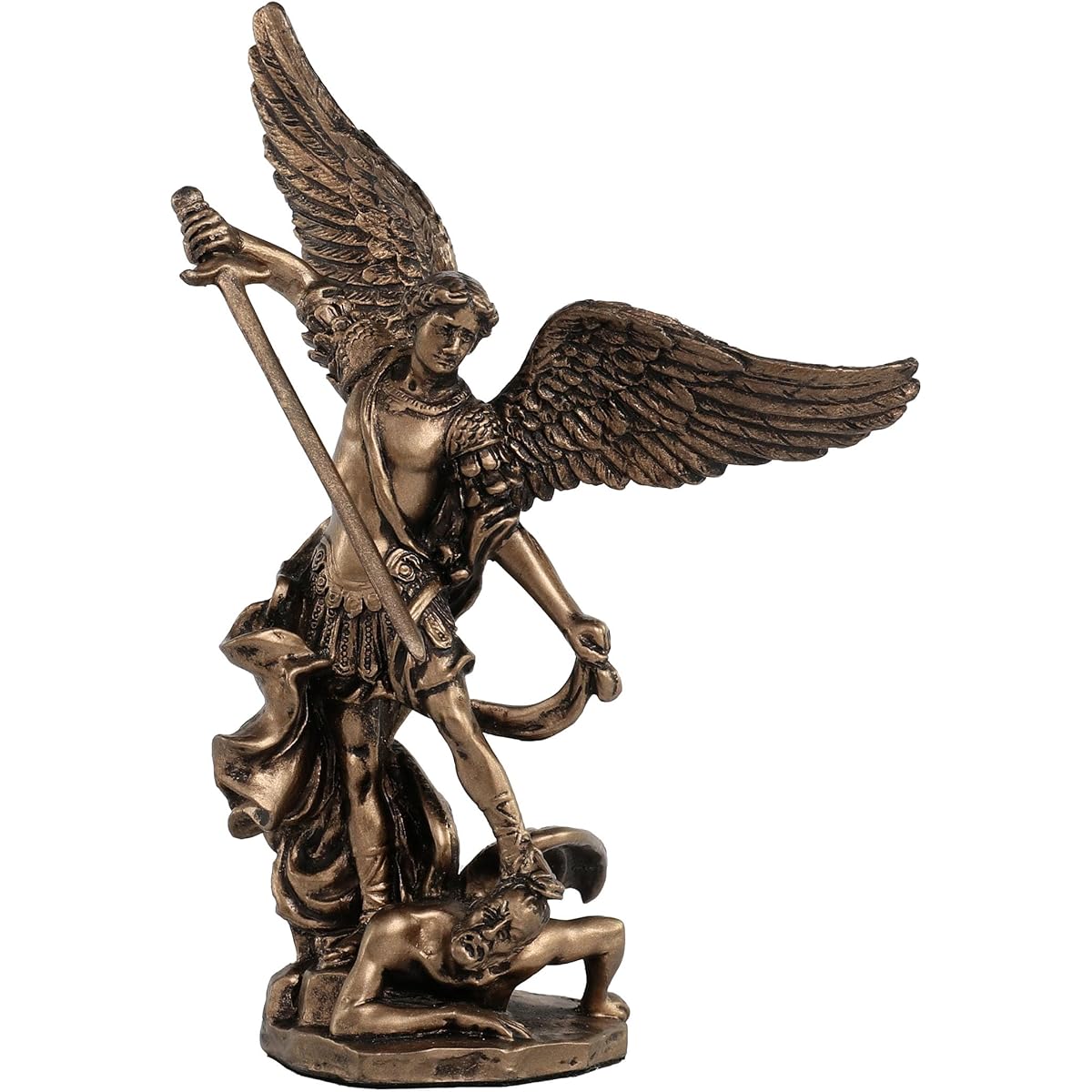 Veronese Design 10cm - Archangel St. Michael Slaying Demon Statue Figurine