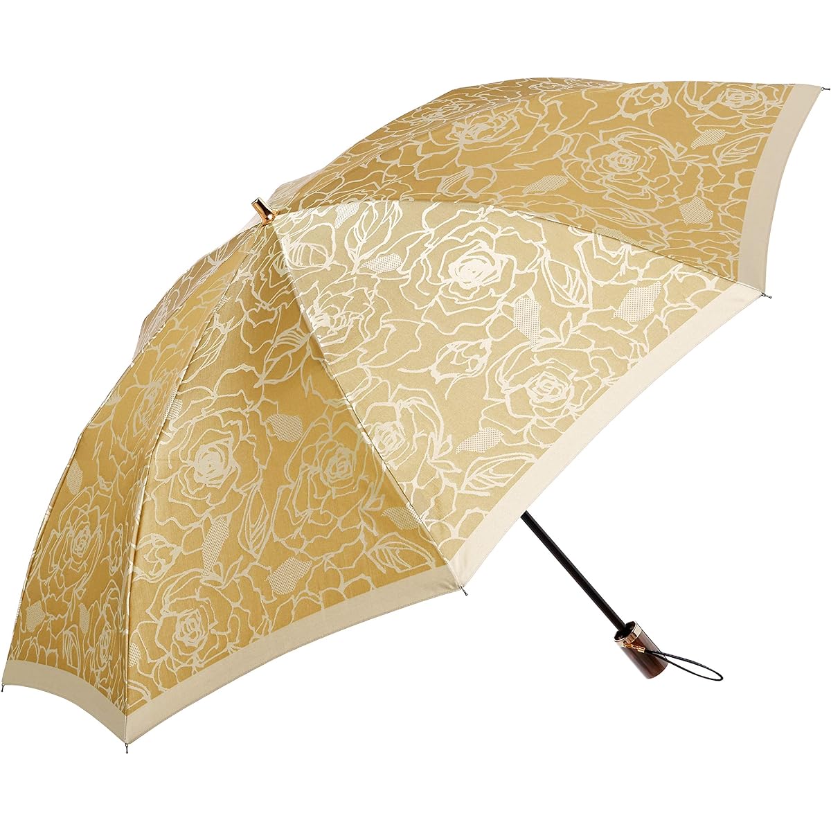 [Aurora] Folding Umbrella 1FH 12078 Ladies Baige FREE