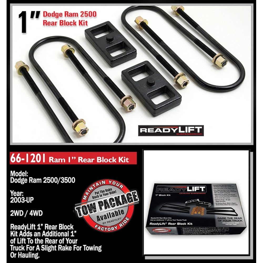 READYLIFT 66-1201 1 inch Rear Kit DODGE RAM 2500/3500 2WD/4WD, Silver