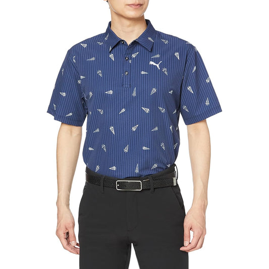 [PUMA] Men's Golf Shirt Flag Seersucker SS Polo Shirt