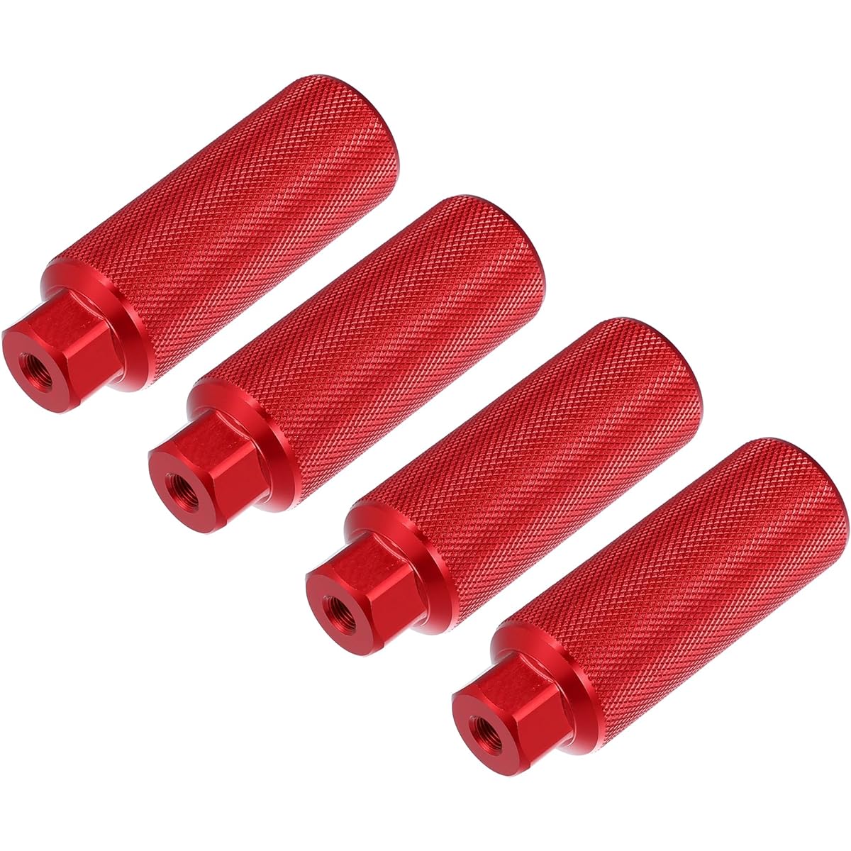 X AUTOHAUX Axle Rear Foot Pegs Foot Rest Aluminum Alloy for BMX MTB Bike Bicycle Fits Axle 9.5mm 110x38mm 2 Pairs