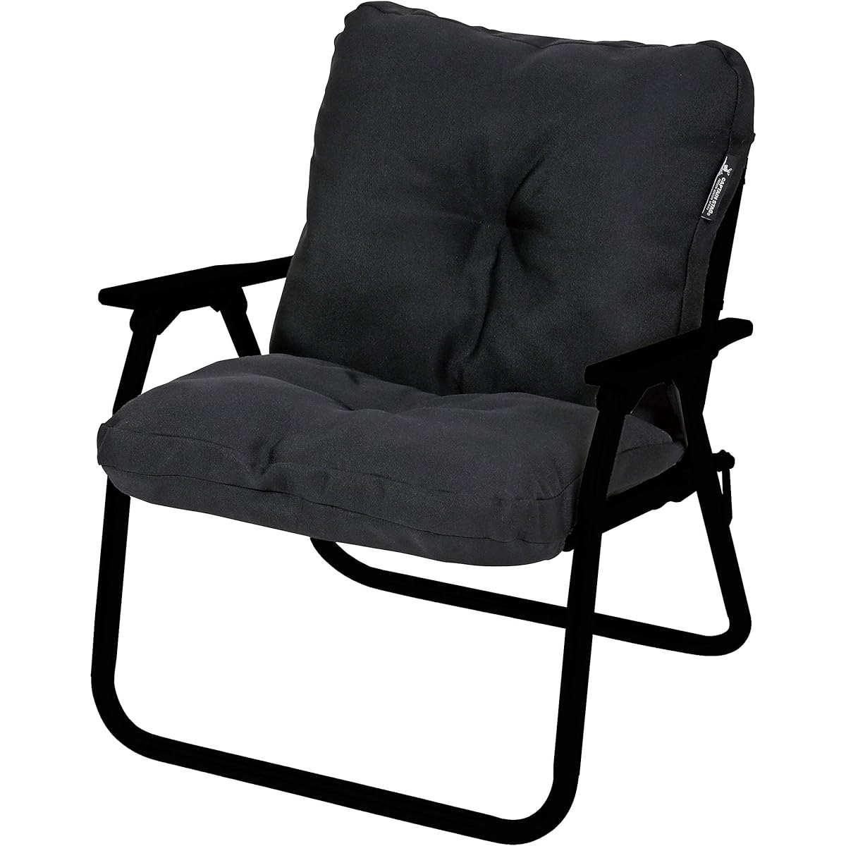 CAPTAIN STAG Bench Cover Aluminum Low Style Solo Bench Relaxation Cushion Cover Black UC-1802 Width 490 x Depth 750 x Thickness 100mm