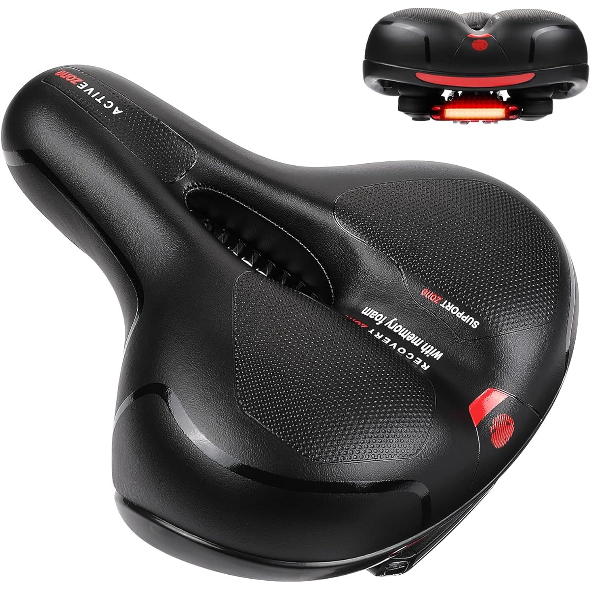 KEMIMOTO [Professional Anti-vibration] Bicycle Saddle Cushion, Thick Memory Foam Seat [Equipped with Spherical Suspension] No Butt Pain, Waterproof, Bicycle Riding, Soft Saddle Cushion, Soft Saddle, Mama Chari, Aero Bike, Road Bike, Mountain Bike, Cross