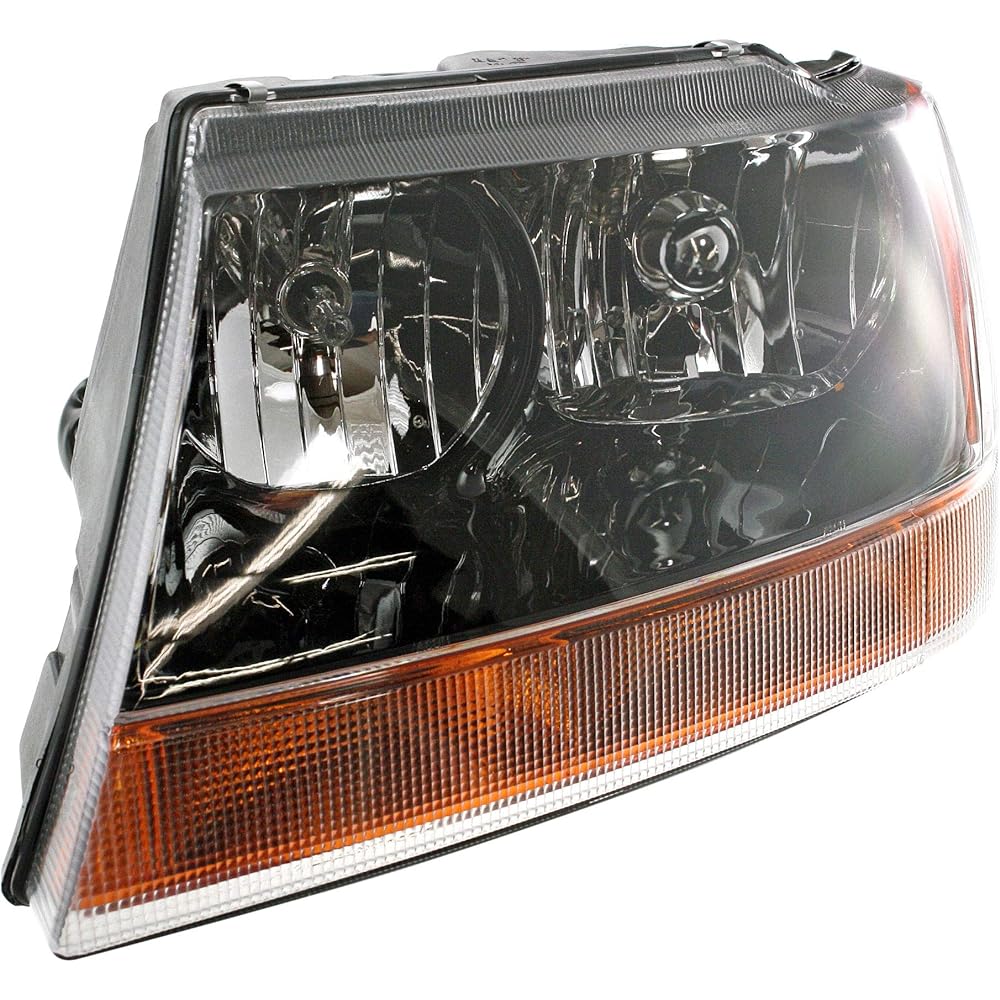 Headlight assembly 1999-004-2004 Jeep Grand Cheroke Halogen Black Interior Harness Driver seat side