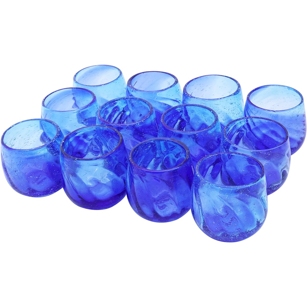 New [Commercial Set] Instagrammable Churaumi Taru Glass (Large) Water & Blue Set of 12
