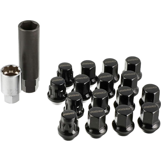 [RAYS] 17HEX lock & nut set (for 4 holes) M12 x 1.25 BK (black) 74082000003BK