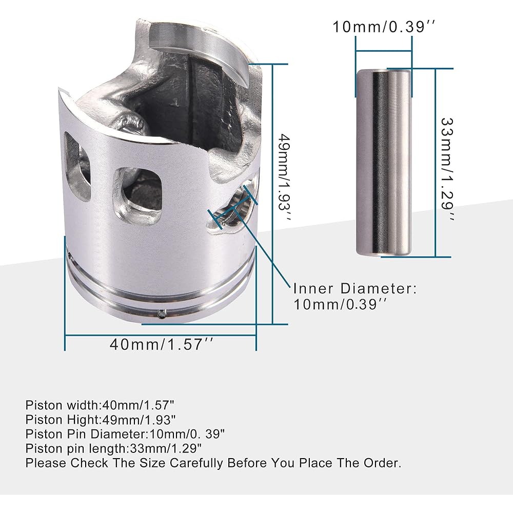 GOOFIT 40mm Piston Assembly Kit 2 Stroke 50CC Yamaha Jog Moped Scooter