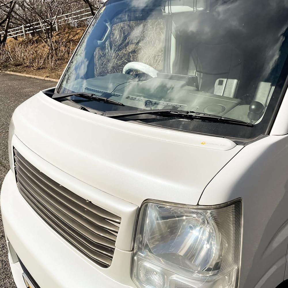 [FYRALIP] Insect Repellent Hood Spoiler Genuine Color Painted for Suzuki Every 6th Generation Every Wagon 3rd Generation Model Exterior Aero Parts Double-Sided Mounting Color Code: 26U