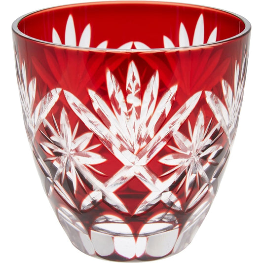 Tajima Glass Tajima Glass Edo Kiriko Hoshi Kiriko Glass Cup 75ml Red TG98-203-1R