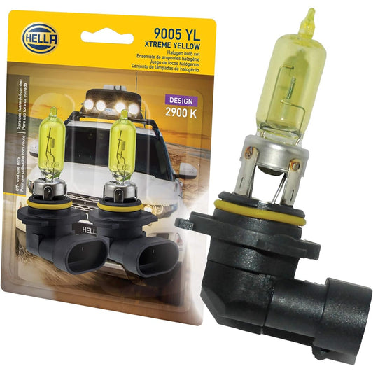 Hella 9005 YL Twin Blister Xtreme Yellow Light bulb (12V 65W) 2 packs