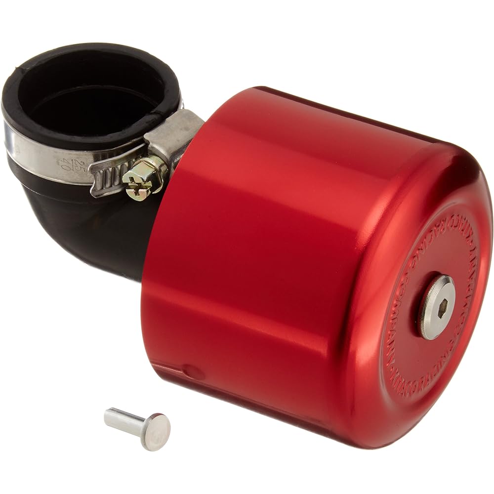 KITACO Super Power Filter (φ35/Elbow 90°) General Purpose Red Anodized 515-0600351