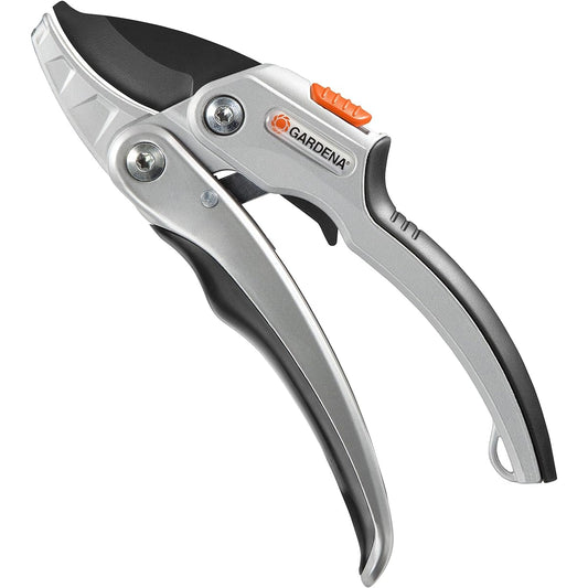 GARDENA Pruning Shears, Cutting Diameter 25mm, Anvil Type, Ratchet Type, Pruning Shears, Grass Cutting, Branch Cutting, Gardening, Garden 8798-20, Made in Germany, Up to 25 Years Warranty