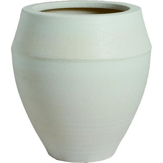 Plus Garden Flower Pot Cover Barrel Long Size 8 White Shigaraki Ware 556-01