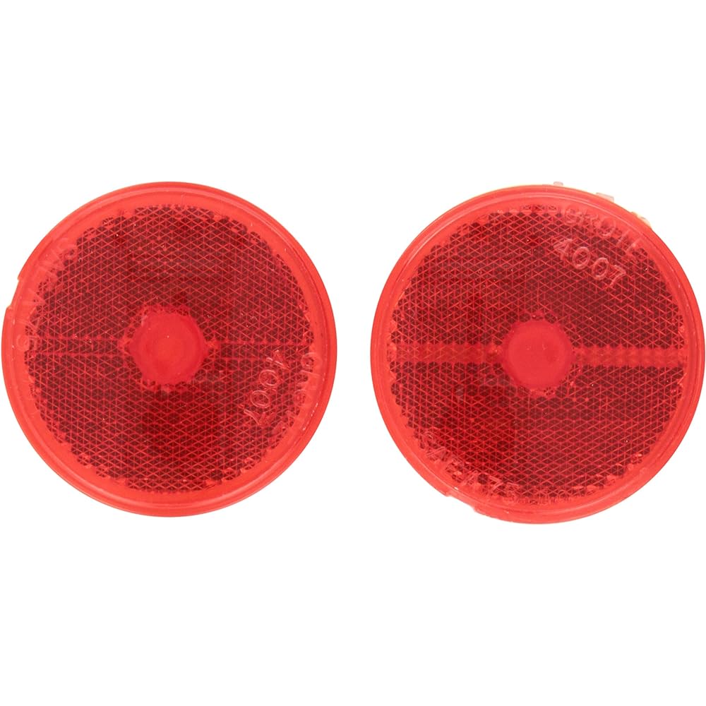 GROTE 40072-5 Red 2 1/2 "Round Stick-on Reflector