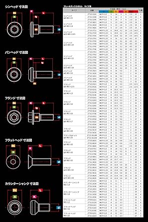 ZETA Titanium Brake Disc Bolt KLX125, D-TRACKER125, SUPER SHERPA, KLX250, KDX125SR/200SR/220SR/250SR…etc ZT31-3726