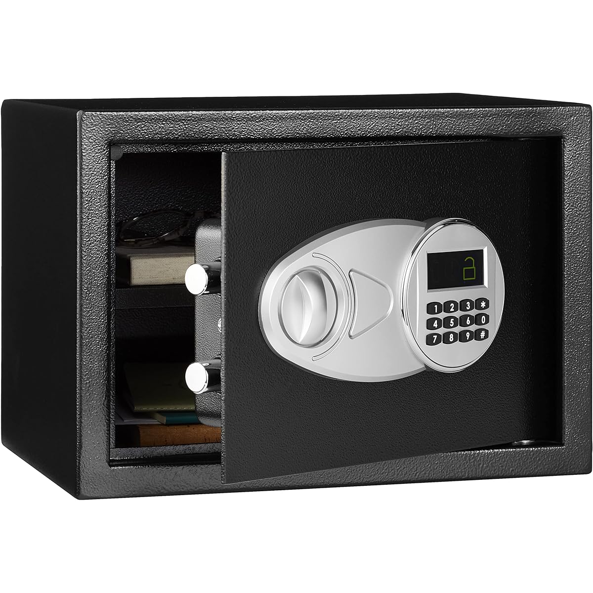 Electronic Safe Security Box 35 cm W x25 cm D x 25 cm H Black