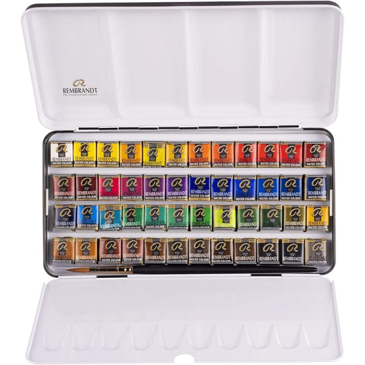 Talence Japan Solid Watercolor Paint Rembrandt Transparent Watercolor 48 Color Set T0583-8648
