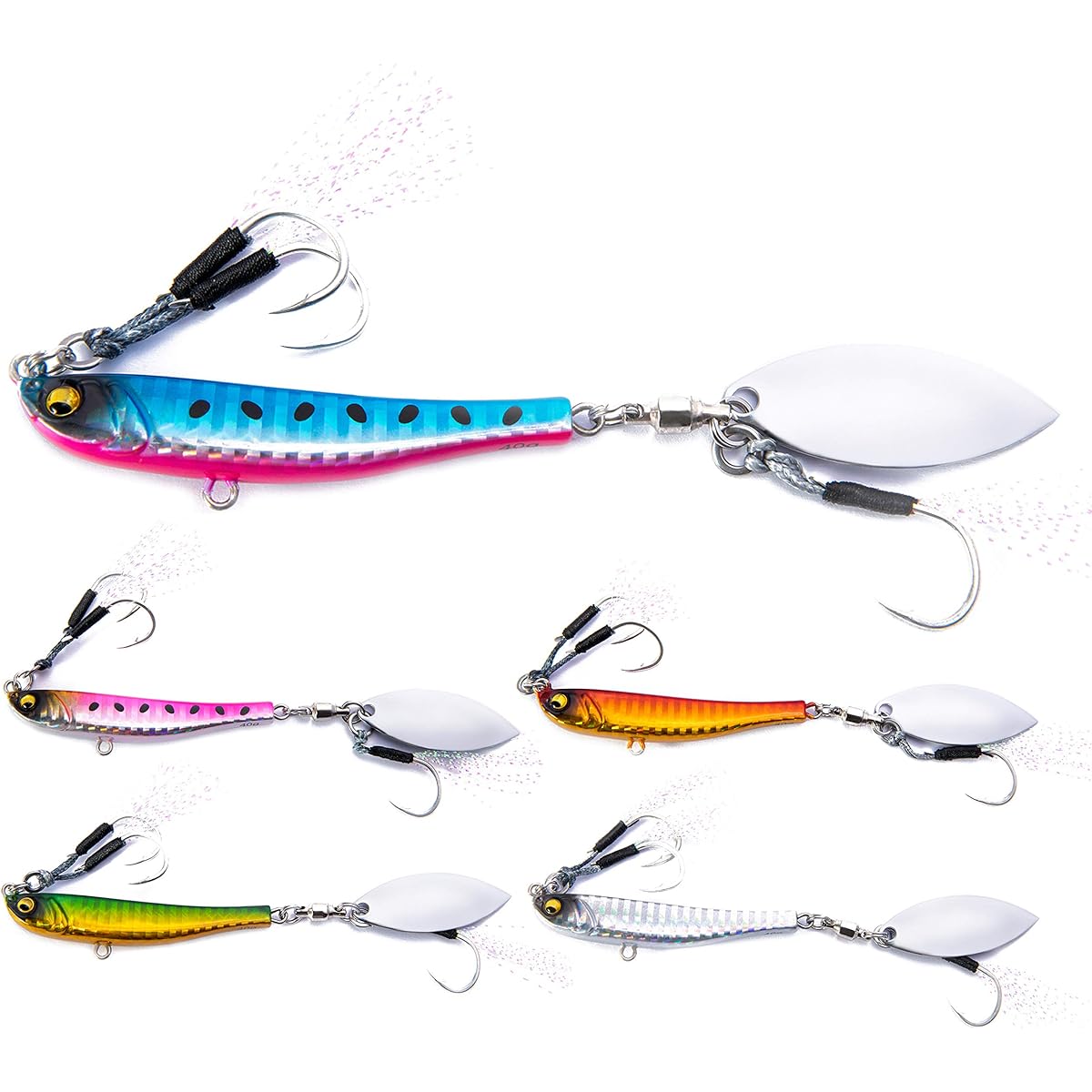 [Seiran Lure] Metal Jig, Seabass Lure, Flounder, Blue Fish, 20g, 30g, 40g, Metal Jig Set, Fishable by just reeling, Surf Hairtail, Light Jigging