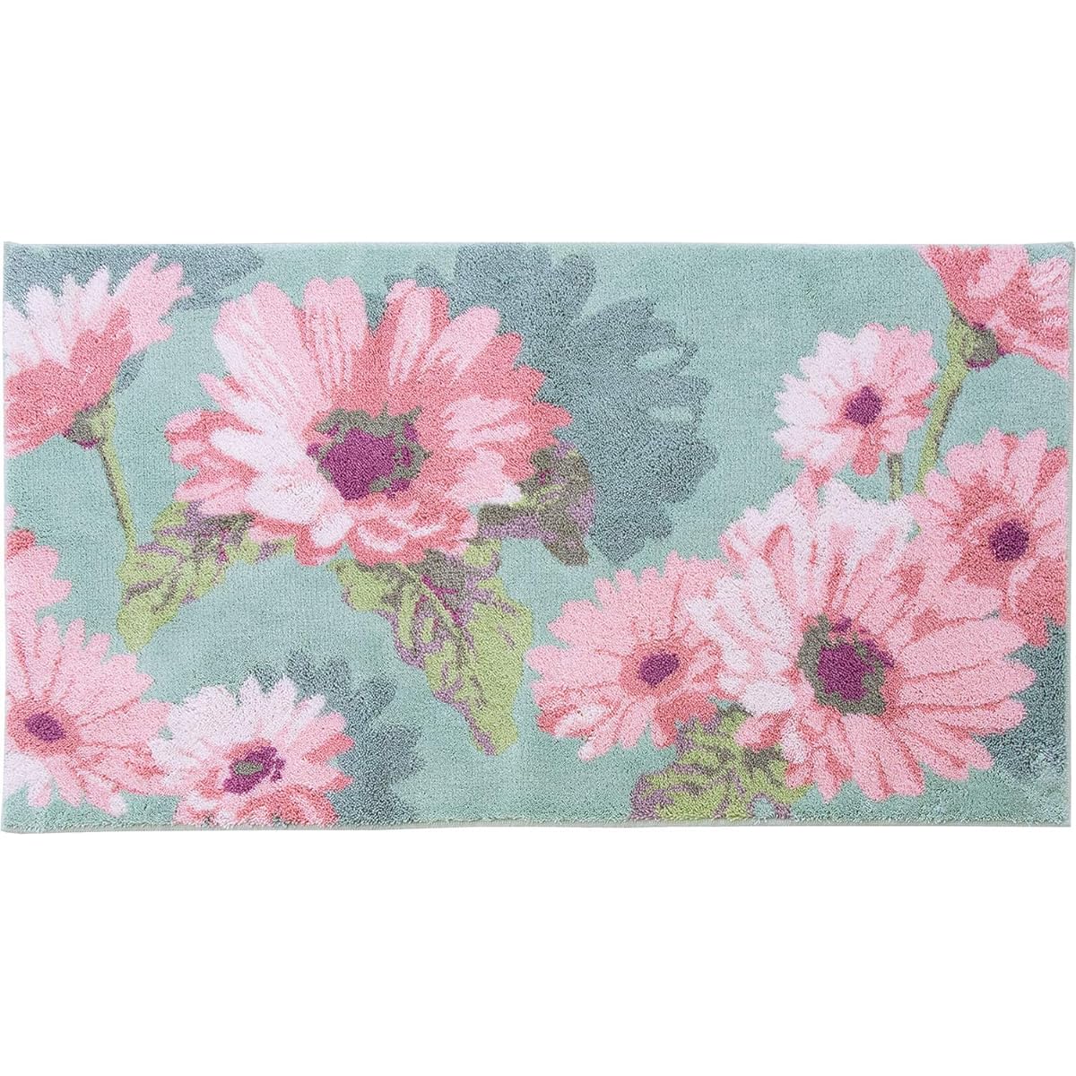OKA Entrance Mat, Green, Approx. 60cm x 110cm Thinka Francil Adsorption Entrance Mat, Water Absorbing, Quick Drying, Antibacterial, Odor Resistant