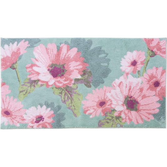 OKA Entrance Mat, Green, Approx. 60cm x 110cm Thinka Francil Adsorption Entrance Mat, Water Absorbing, Quick Drying, Antibacterial, Odor Resistant