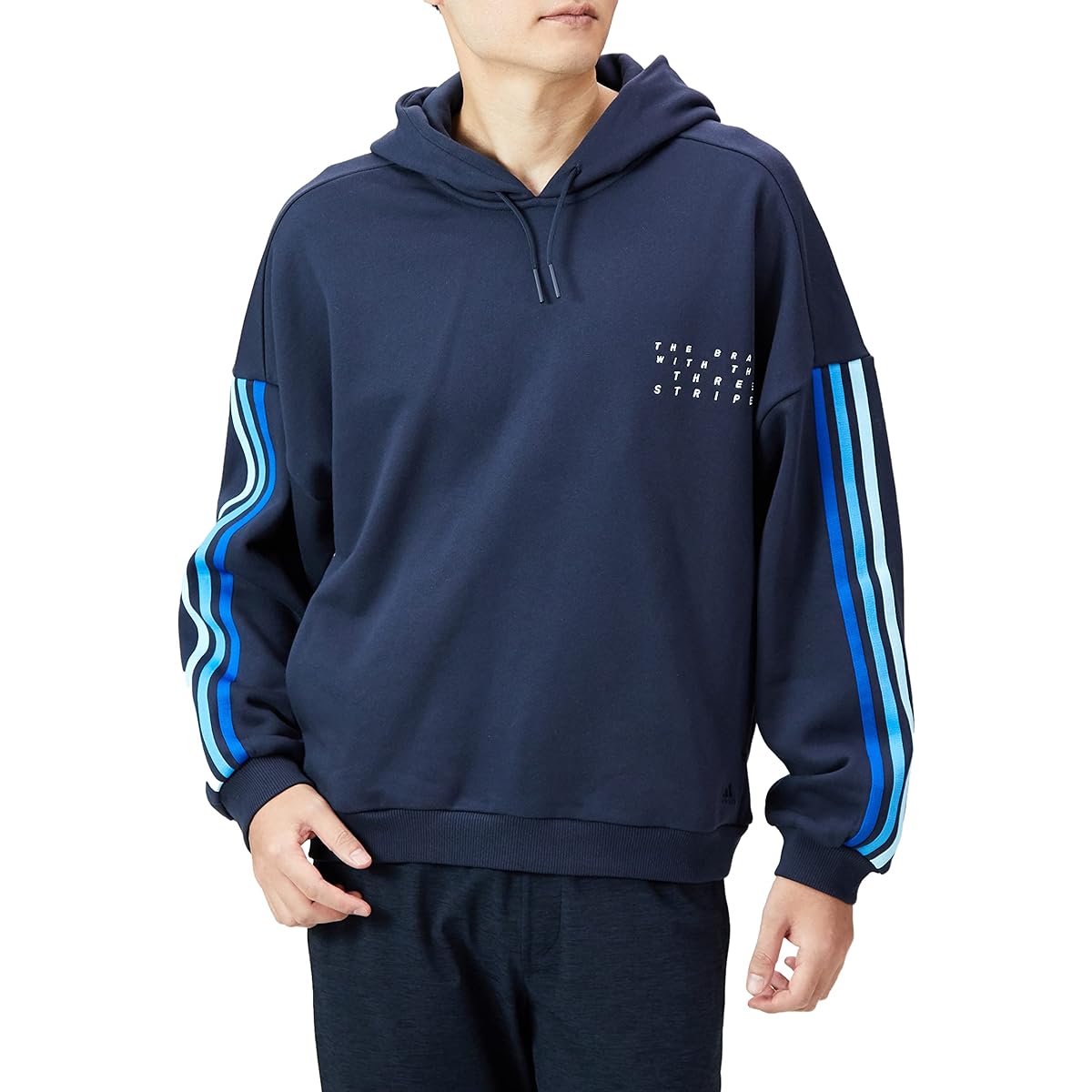 Adidas VA727 Men's Sweat Parka City Pullover Sweatshirt
