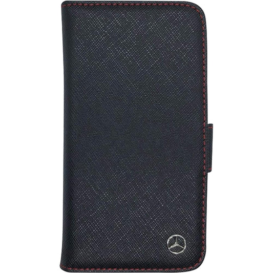 [Mercedes-Benz Collection] Genuine iPhone genuine leather case 12 mini black stitching