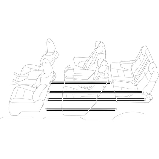 ALPINE New Car Plan Protects from Scratches and Dirt Alphard Vellfire (30 Series) Dedicated Seat Rail Protection (1 Car) SSK-SR01AV