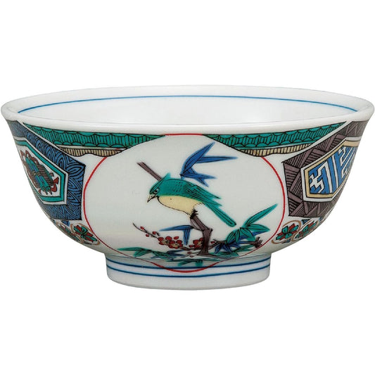 Kutani ware rice bowl Old Kutani style Kawasemi K8-441