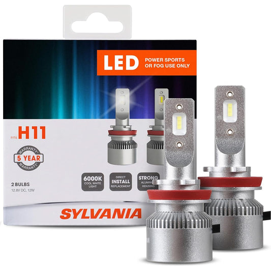 SYLVANIA H11 LED Power Sports Headlight Light bulb 2 -pack for off -road 2 packs