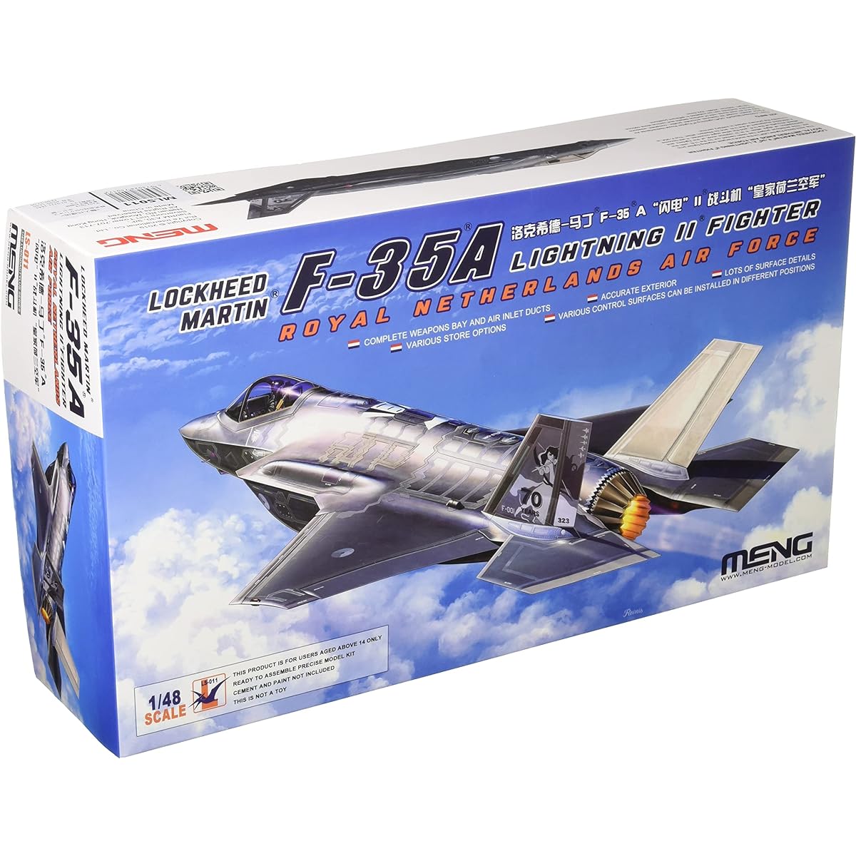 Mont Model 1/48 Royal Dutch Air Force F-35A Lightning 2 Fighter Plastic Model MLS011