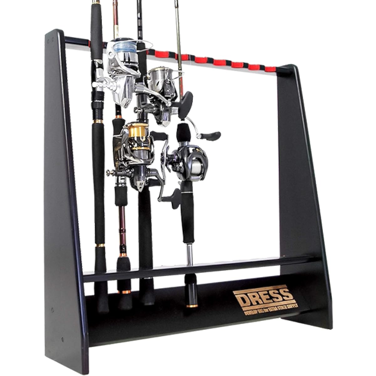 [DRESS] "New Life Support Sale" Wooden Rod Stand 10 Pieces Black Rod Holder Rod Holder Fishing Tackle Storage Rod Stylish Room Interior