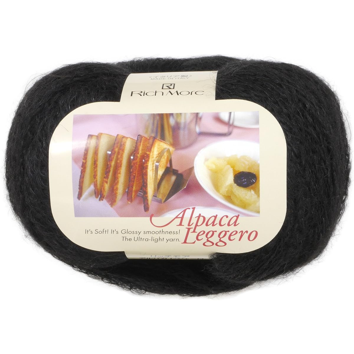 Richmore Alpacarellero Yarn Extra Thick Col.4 Black 50g Approx. 225m 5 Ball Set 3399