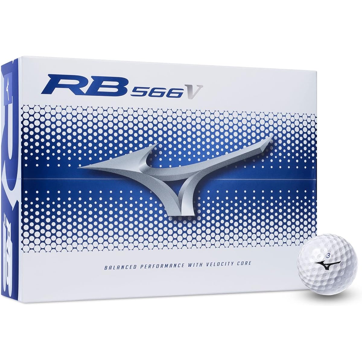 MIZUNO Golf Ball RB 566V White 1 dozen (12 pieces) 3 pieces Target head speed: All ranges Ball type: Distance