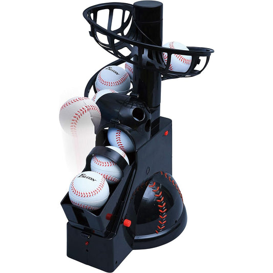 Sakurai Boeki FALCON Baseball Toss Machine Pitching Machine Batting Machine Front Toss Machine FTS-100N21 Black