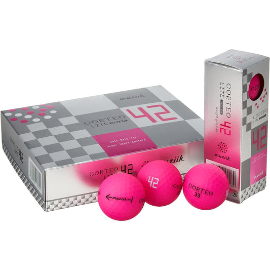 muziik Golf Ball Corteolite 42 Corteolite 42 Pink Ball 1 Dozen Pink