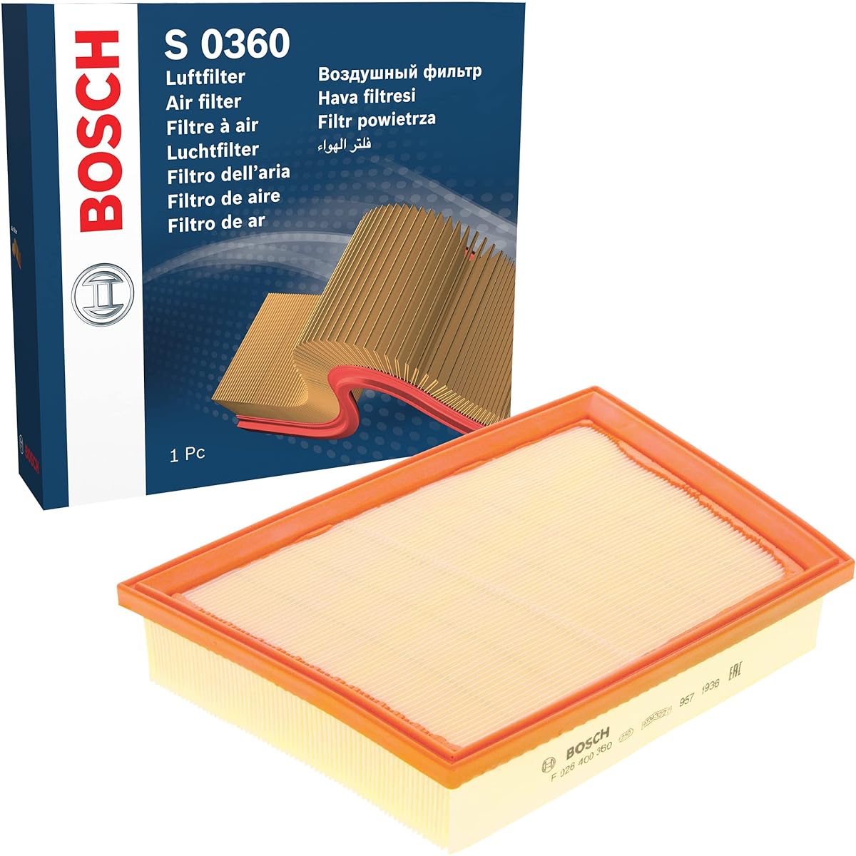 Bosch F026400360 Air filter for cars S0360