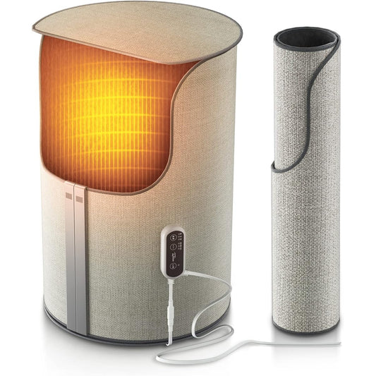 (New Winter 360° Omnidirectional Heating) Panel Heater, Tubular Type, Far Infrared Desk, Foot Heater, Round Type, Desk Heater, 3/6/9H Time Adjustment, 3/6/9H Timer, Auto-Turning Off, Energy Saving