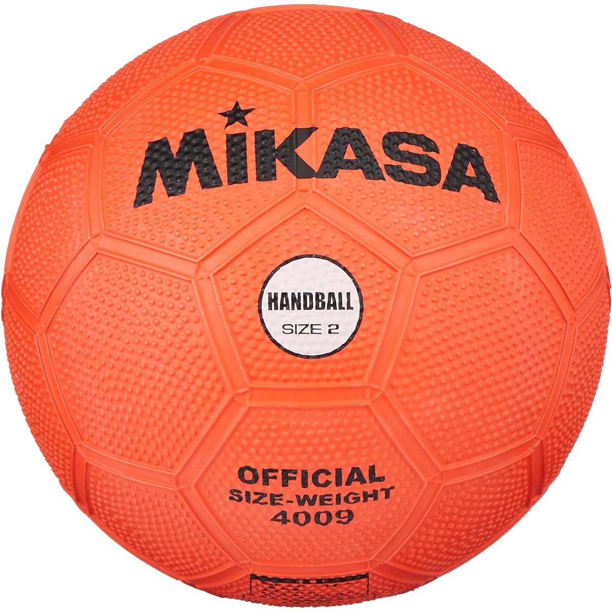 MIKASA Handball Outdoor Practice Ball No. 2 For Sports Tests (For Women: General/University/High School/Junior High School) Rubber Orange 4009-O Recommended Internal Pressure 0.250-0.360 (kgf/㎠)