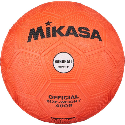 MIKASA Handball Outdoor Practice Ball No. 2 For Sports Tests (For Women: General/University/High School/Junior High School) Rubber Orange 4009-O Recommended Internal Pressure 0.250-0.360 (kgf/㎠)