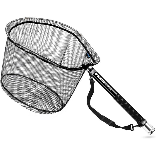 SANLIKE Tamo Net, Elastic, Made of Carbon, 3m/5m/6m Landing Net, Fishing Net, Ball Net, 9 Levels, Small Tama Pattern, Oval Shape, 40cm Net Depth 300/500/600cm