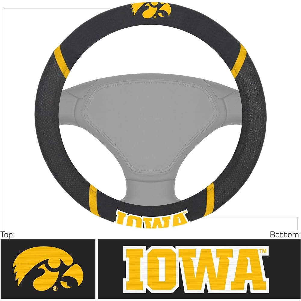 Fanmats 14903 NCAA Iowa University Hawk Eyes Polyester handle cover