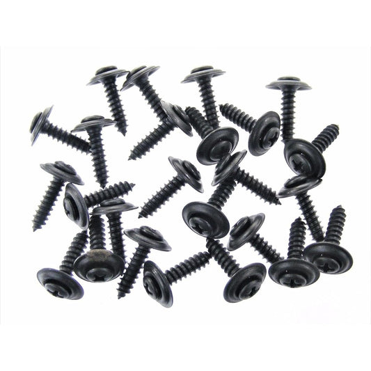 RETRO-MOTIVE Black #8 x 3/4 inch PHILLIPS Loose Washer Trim Screw for GM 25- #1979