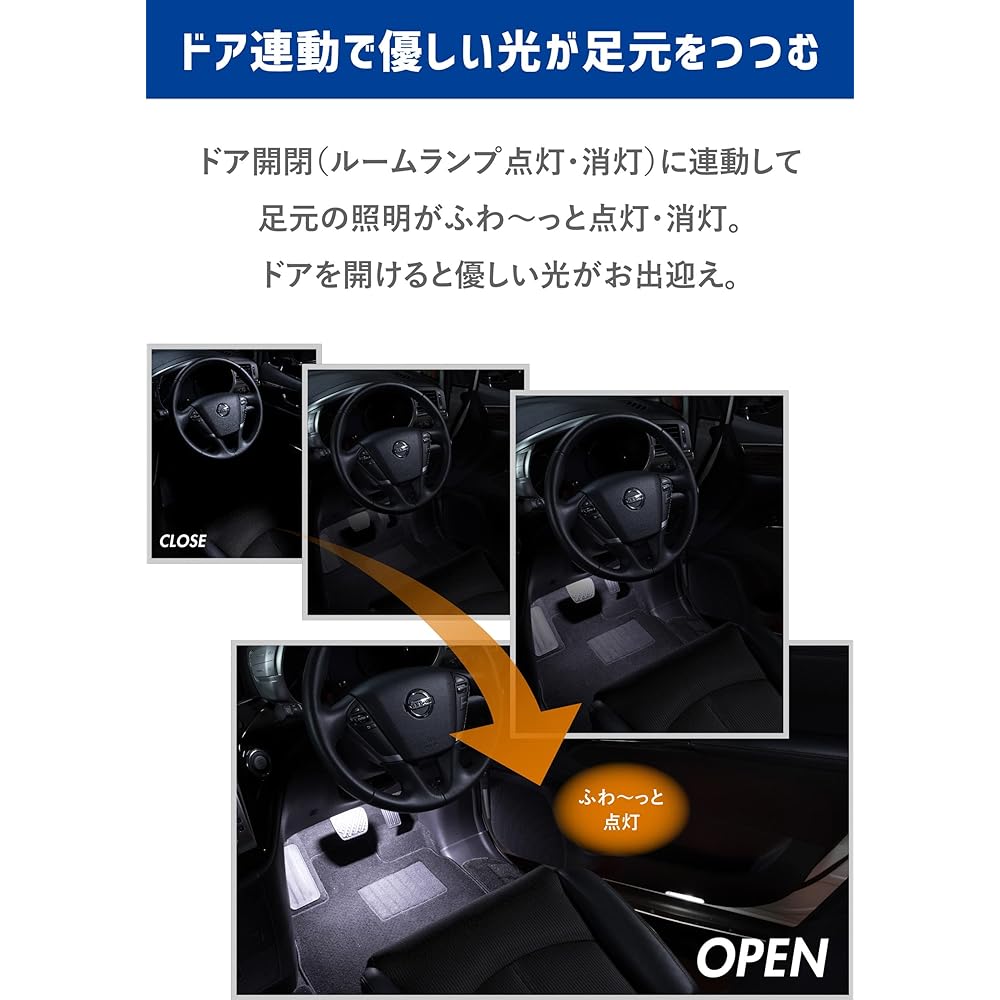 [Amon Online Exclusive] CX-5 (KF) LED Footlight Kit for Front Seats Blue FB516