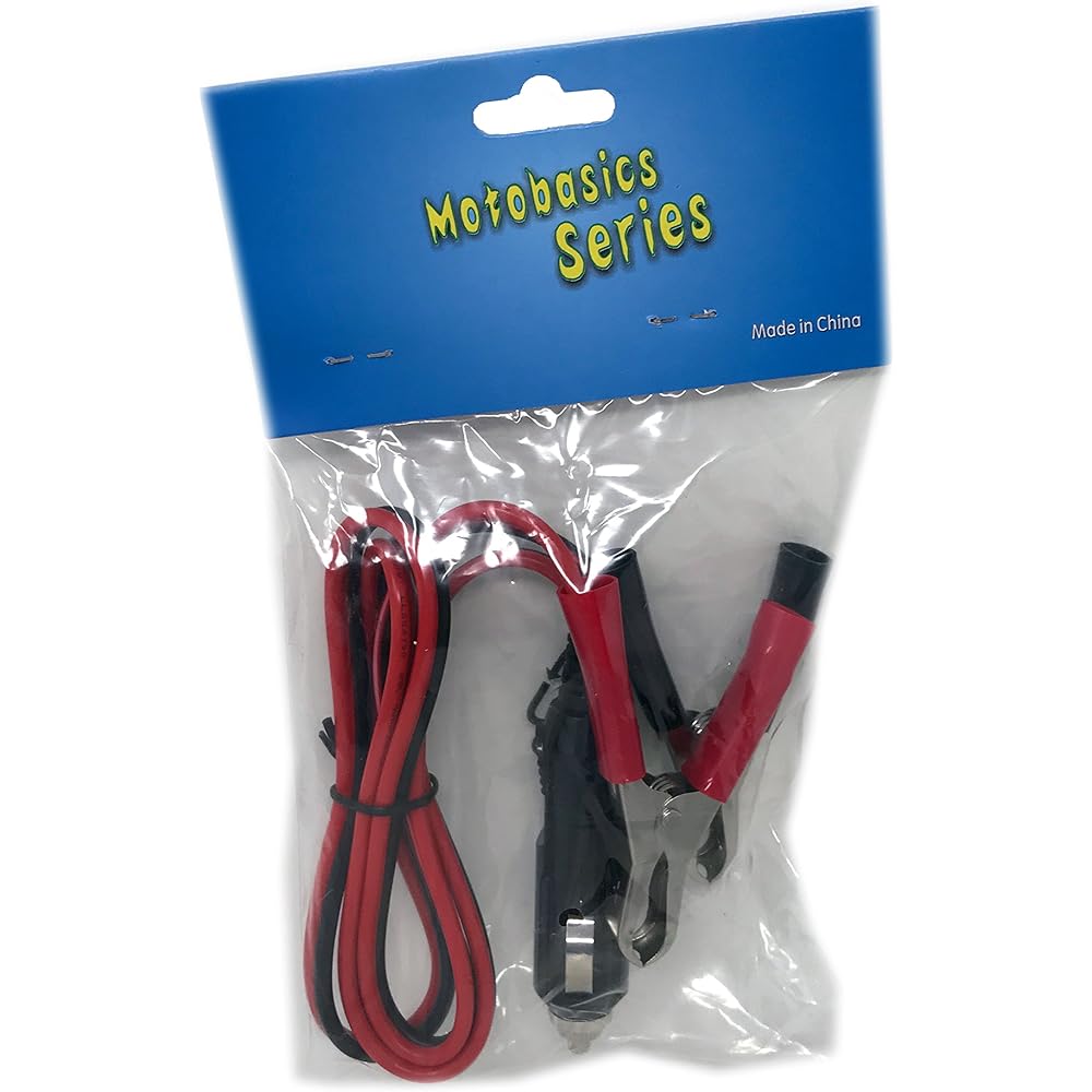 TETRA-TEKNICA MOTOBASICS Series ACM-01 12V Cigar Writer Ma Plug Battery Clamp 3 feet 16AWG Copper wire 10A Built-in fuse