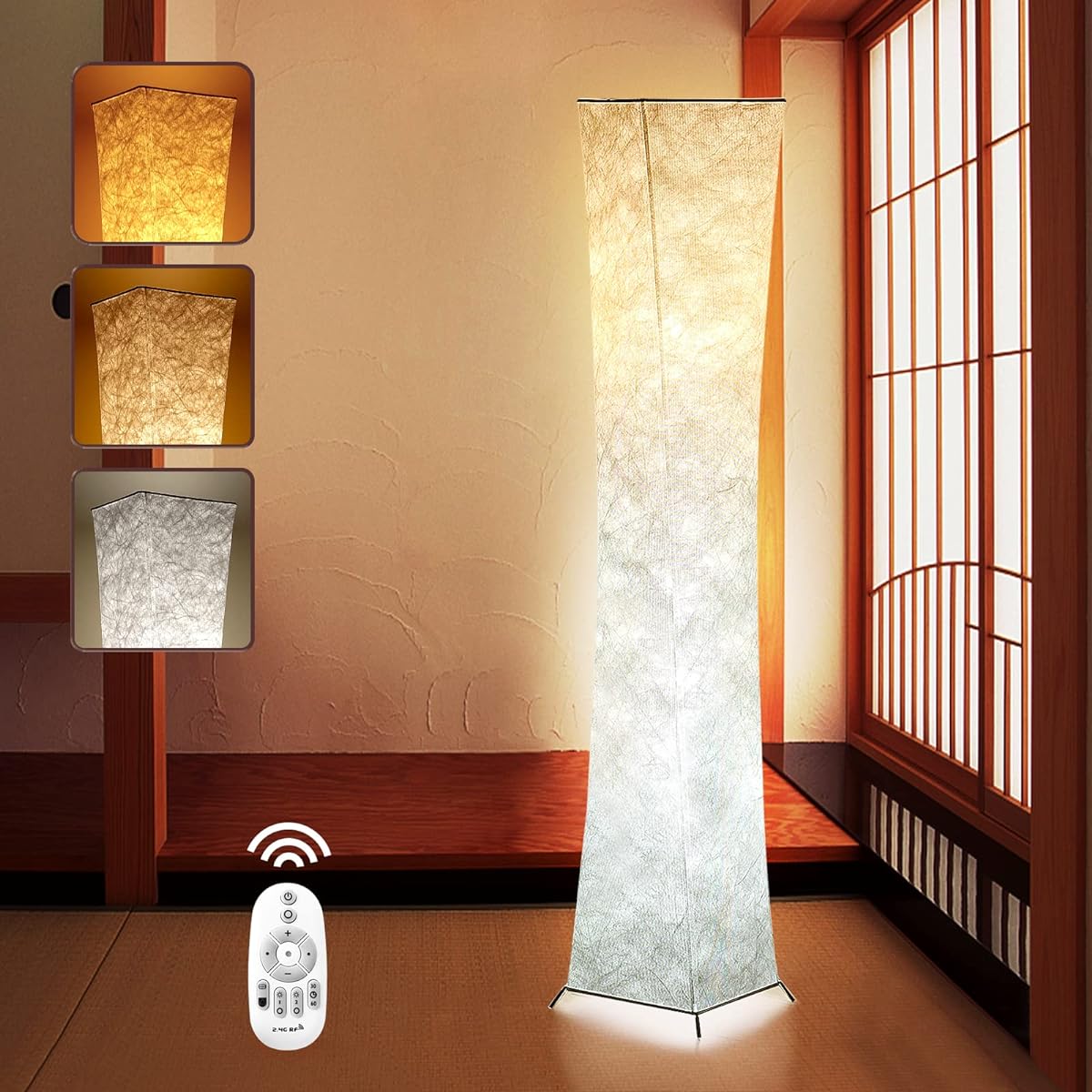 CHIPHY floor light, floor lamp, floor stand, illumination, LED light bulb (12W/2), 10-level dimming/toning temperature, wireless remote control, indirect lighting, lighting, bedroom, decoration, Japanese style, DIY, present, 20x100cm