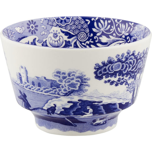 Spode Sugar Pot Blue 11cm Blue Italian 1630
