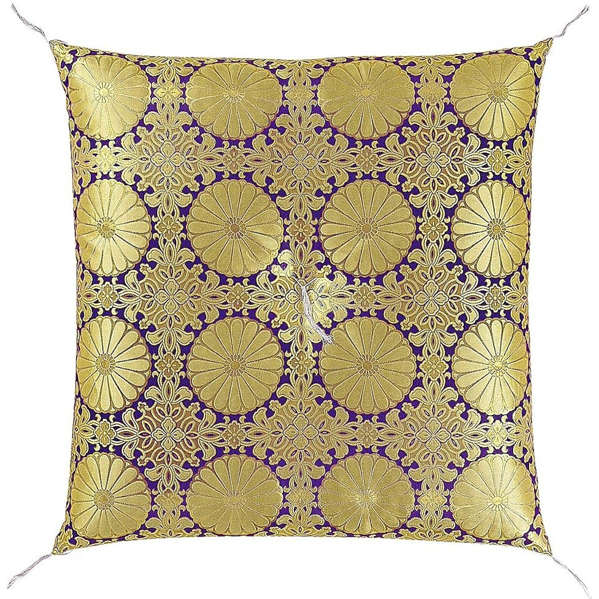 Buddhist Altar Store Takita Shoten Gozen Zabuton (Buddha Zabuton), Tea Ceramic Pot, Purple ◆ Memorial Service, Buddhist Altar, Buddhist Ceremony, Obon, Temple Use, Gold Brocade, Zabuton, Obon Supplies, Made in Japan