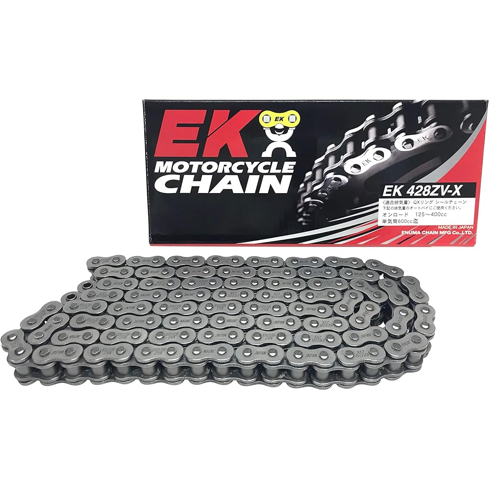 EK QX Ring Seal Chain 428ZVX Steel 128L [Caulking Joint]