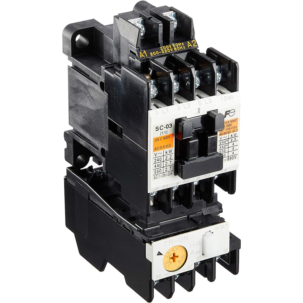 Fuji Electric standard electromagnetic switch without case cover SW-03-200V-0.75KW-AC200V-1A